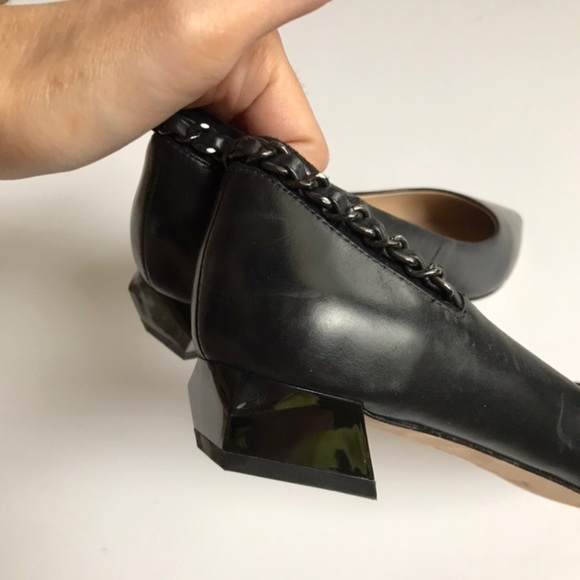 NWT Carolinna Espinosa Black Cadence Leather Flats - Picture 7 of 11